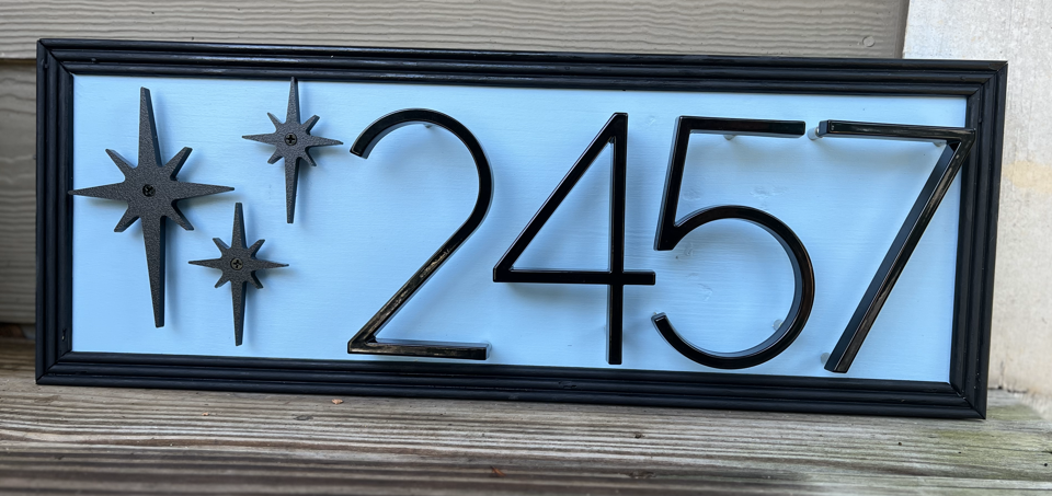 Astro Blue address plaque